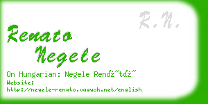 renato negele business card